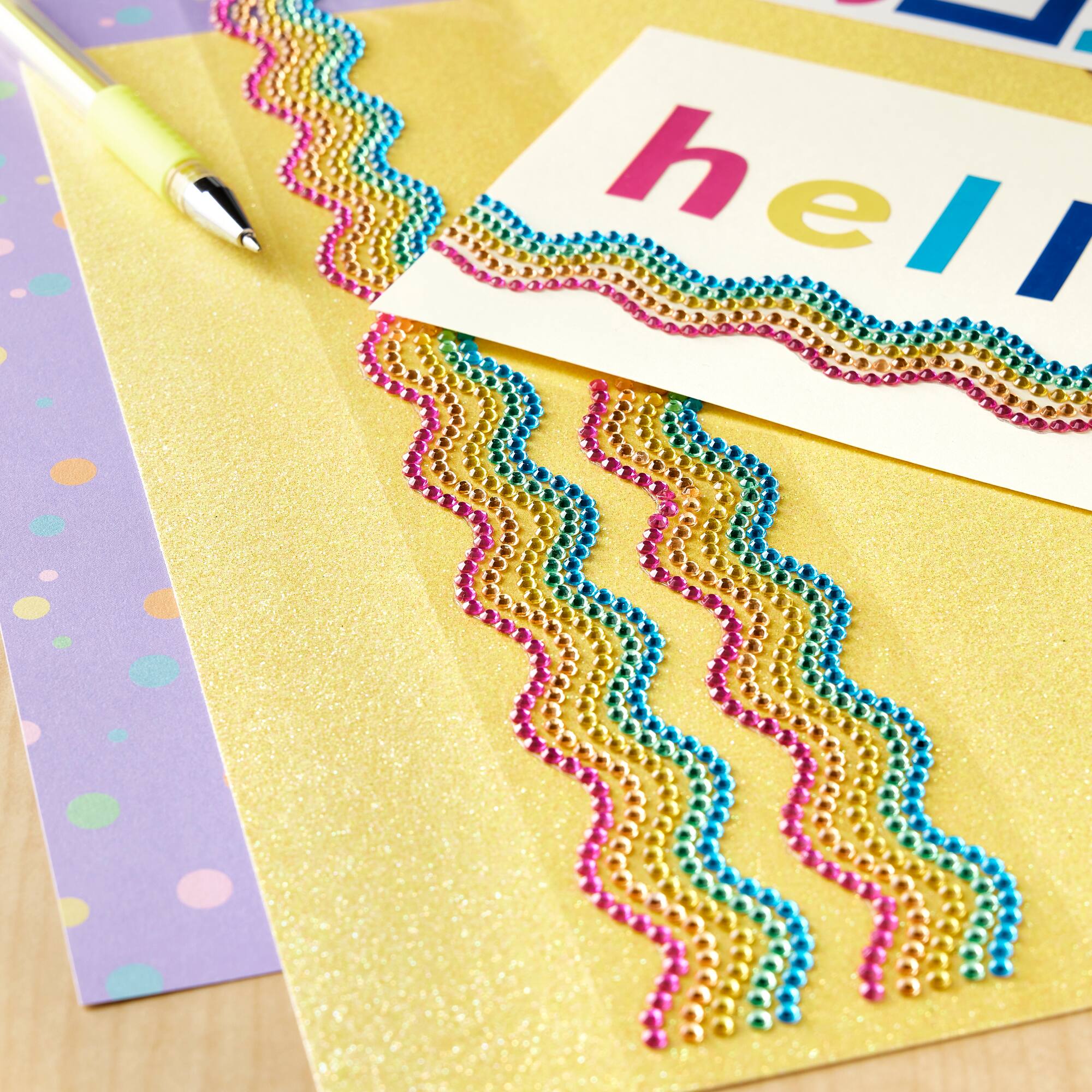 Rainbow Wave Strip Bling Stickers by Recollections™